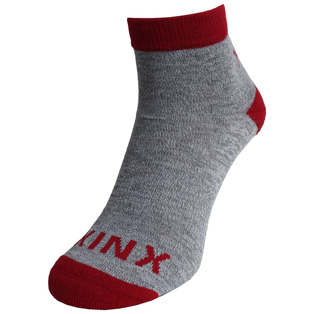 Xinx Logo Mens Grey/Red Socks