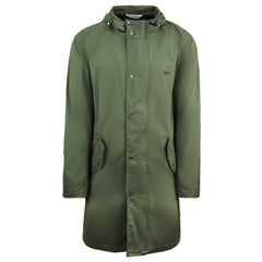 Lacoste Water Repellent Mens Green Parka Jacket