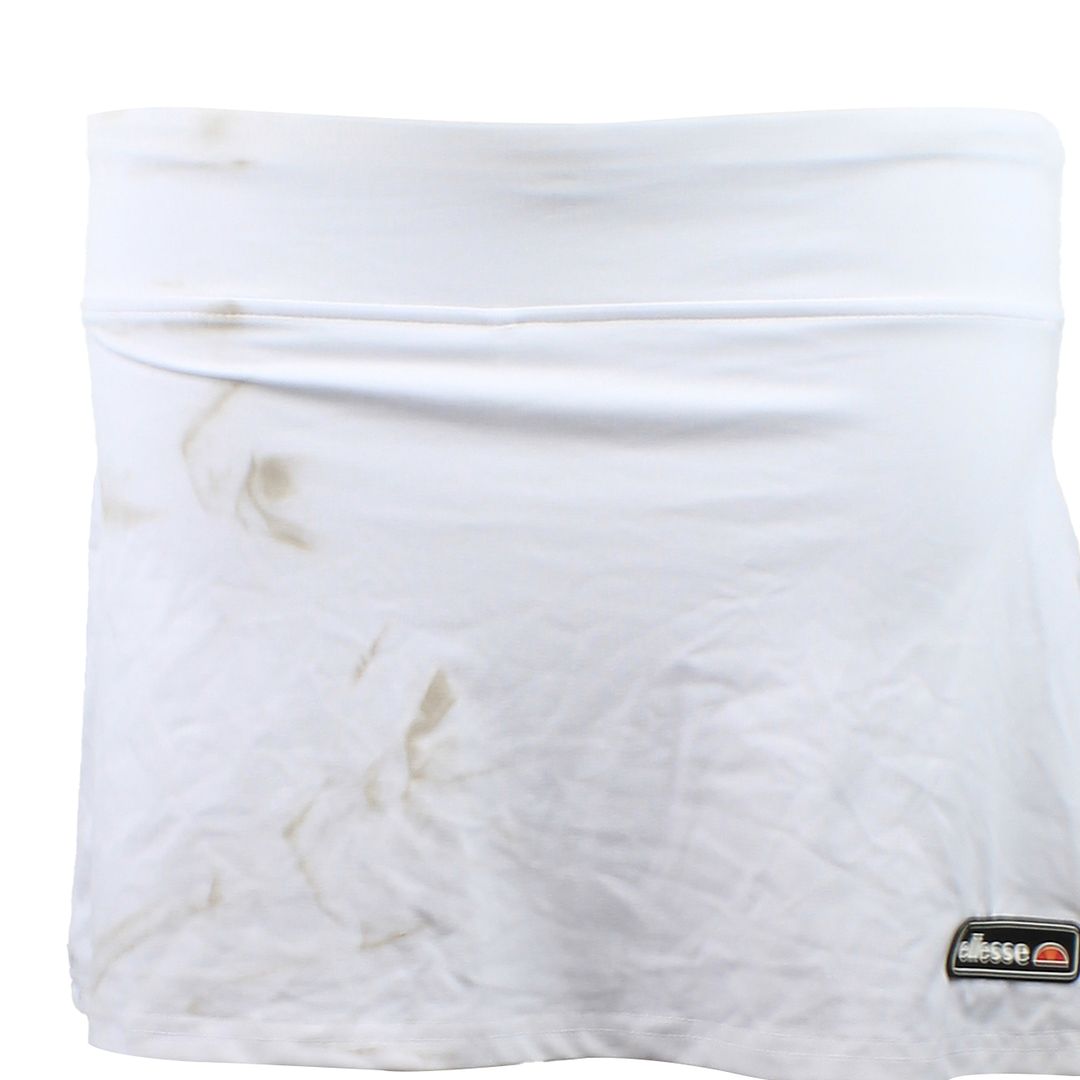 Ellesse Nocciolini Womens White Skort - UK 12 - Dirty Marks