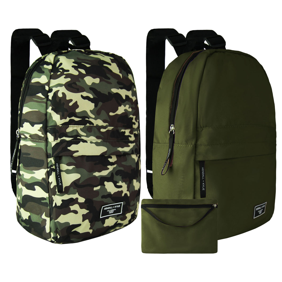 Kendall + Kylie 2-Pack Washable Dark Green Backpack