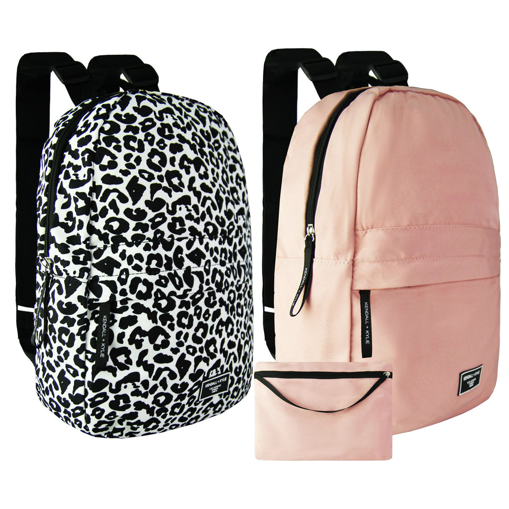 Kendall + Kylie 2-Pack Washable Black/Pink Backpack