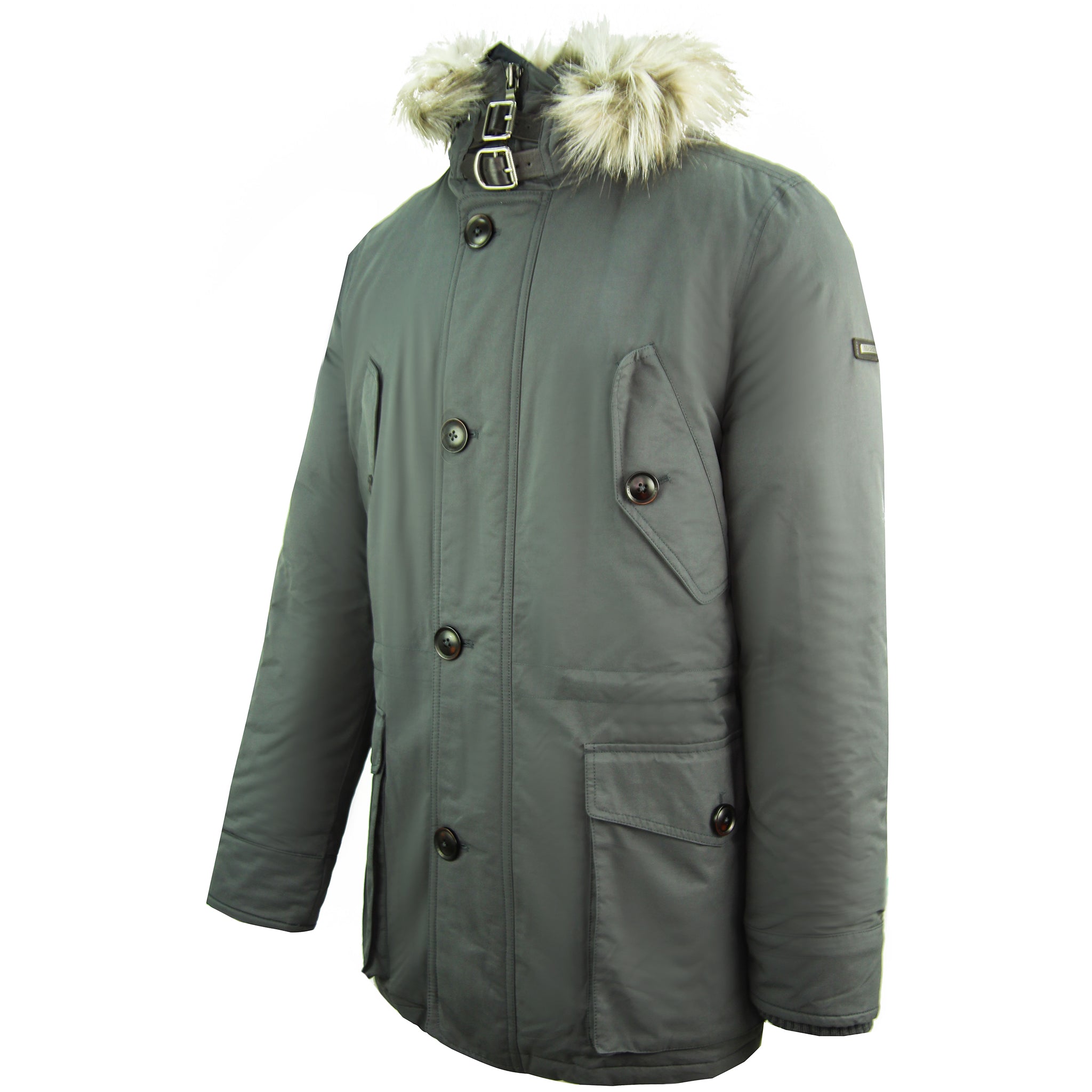 Hackett London Down Filled Arctic Mens Grey Winter Coat