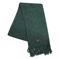 Timberland Texture Knit Unisex Green Winter Scarf