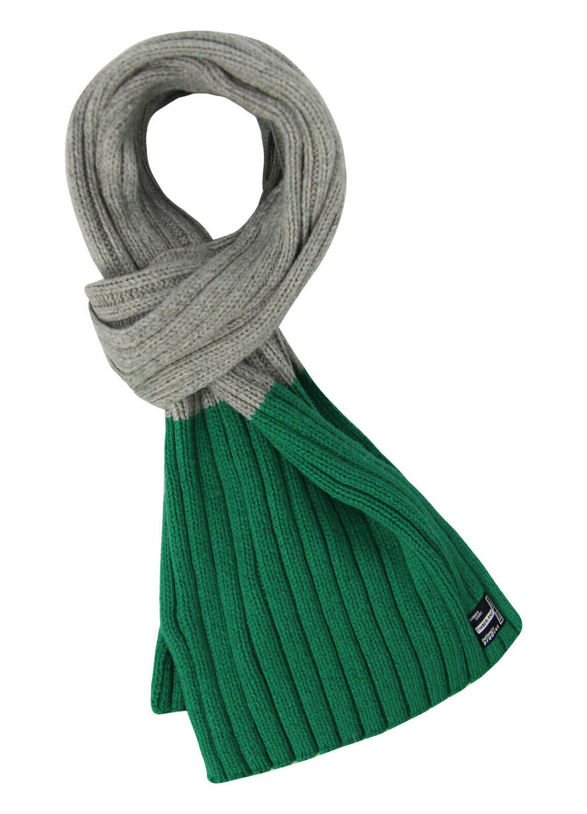 Timberland Childrens Kids Striped Grey/Green Scarf