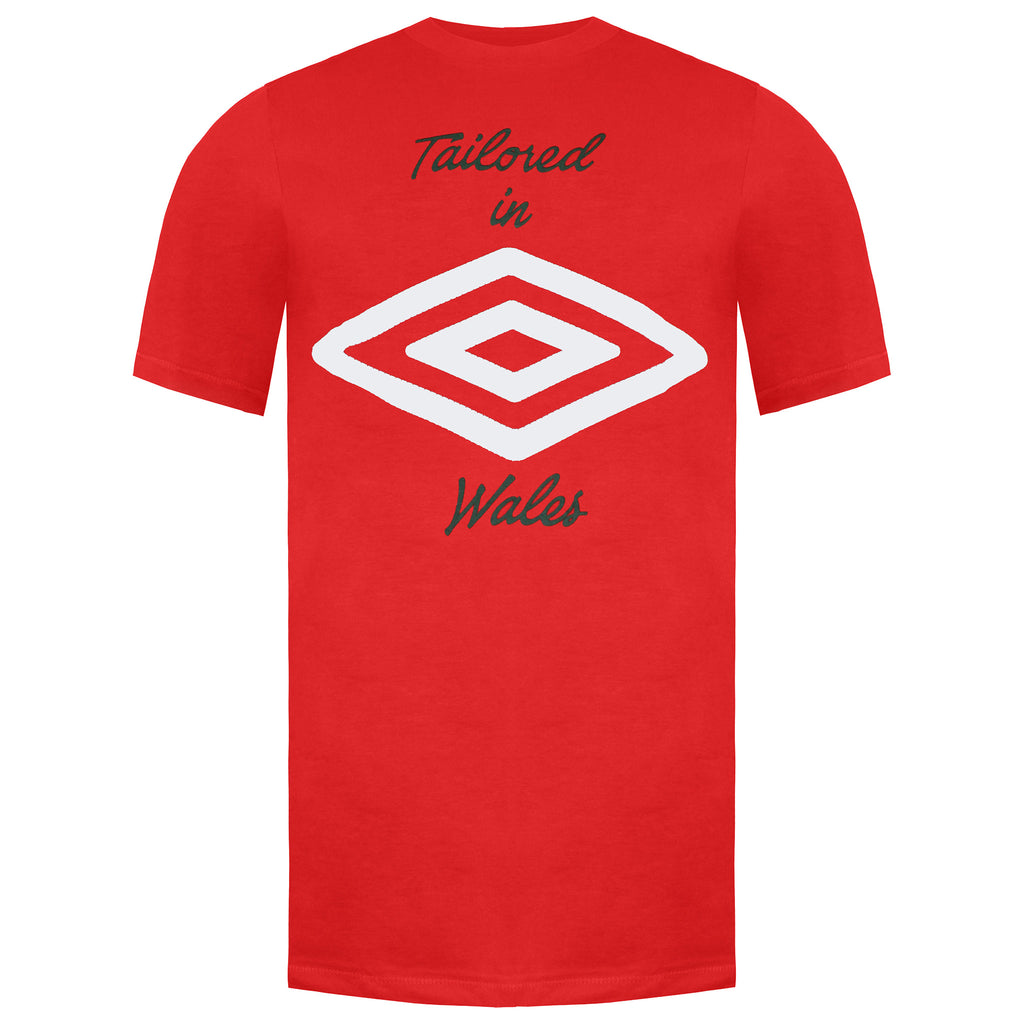 Umbro Tailored In Wales Mens Red T-Shirt