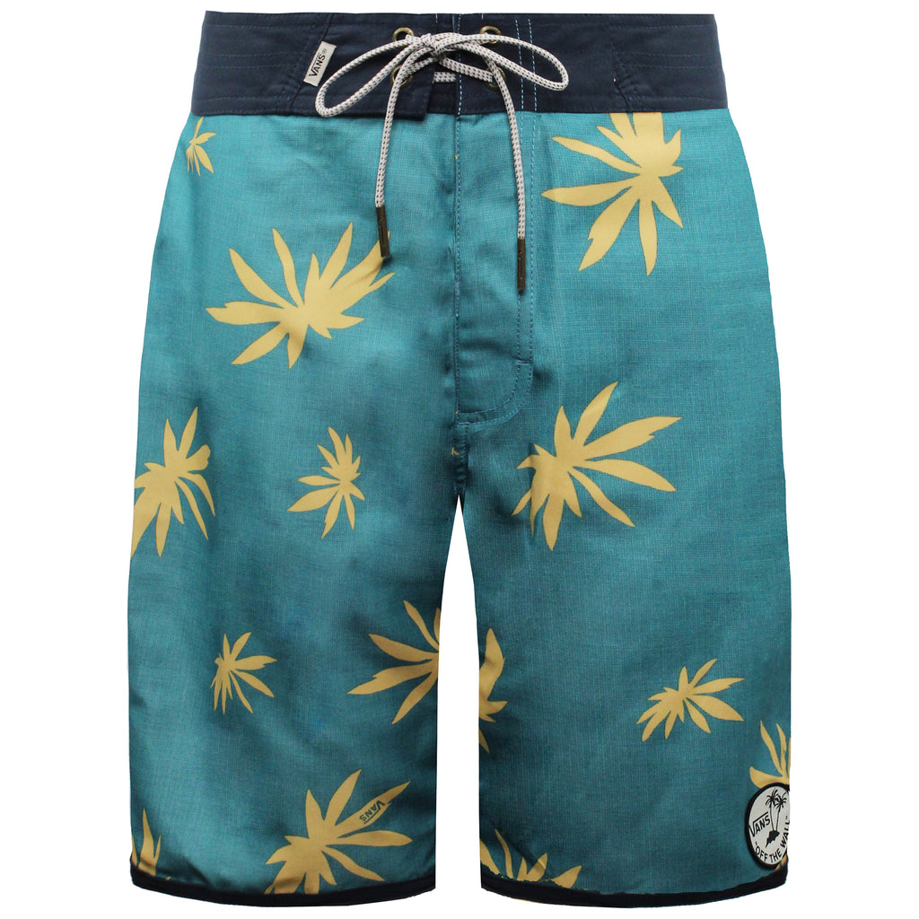 Vans Off The Wall Stretch Waist Teal/Yellow Mens Board Shorts V0QL0D4