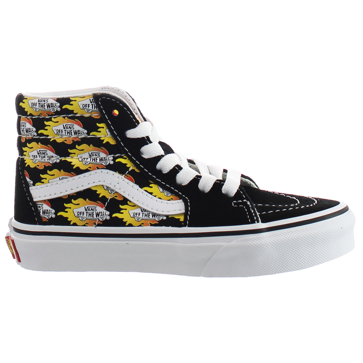 Vans Flame Logo Repeat SK8-Hi Black Kids Shoes