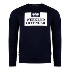 Weekend Offender Logo Mens Navy Sweater