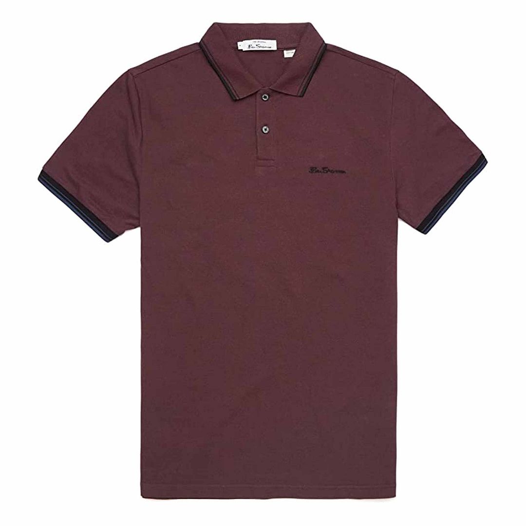 Ben Sherman Logo Mens Burgundy Polo Shirt