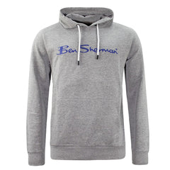 Ben Sherman Script Logo Mens Grey Hoodie