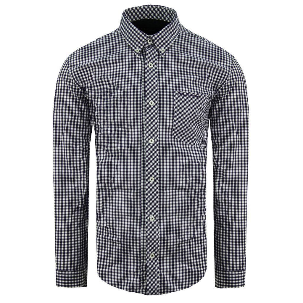 Ben Sherman Oxford Mens Black/White Shirt