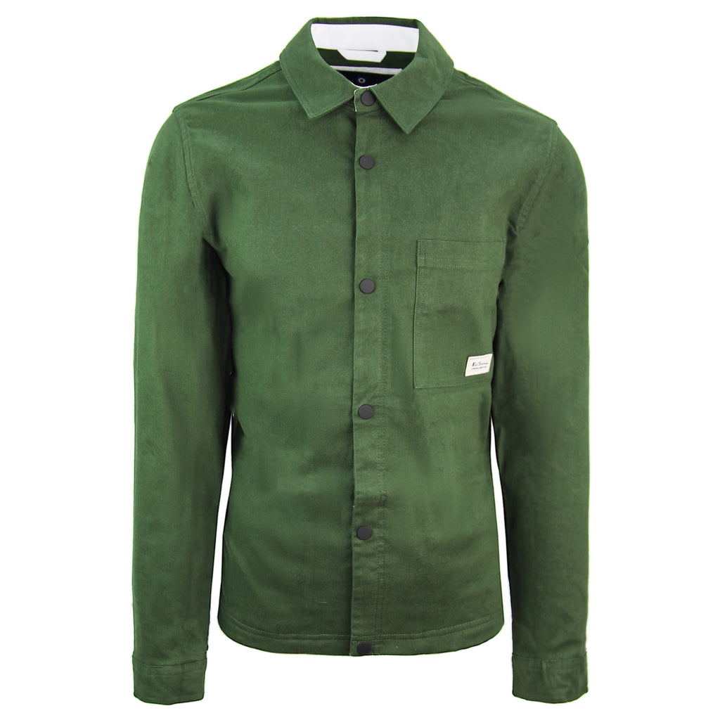 Ben Sherman Trucker Mens Green Shirt Jacket