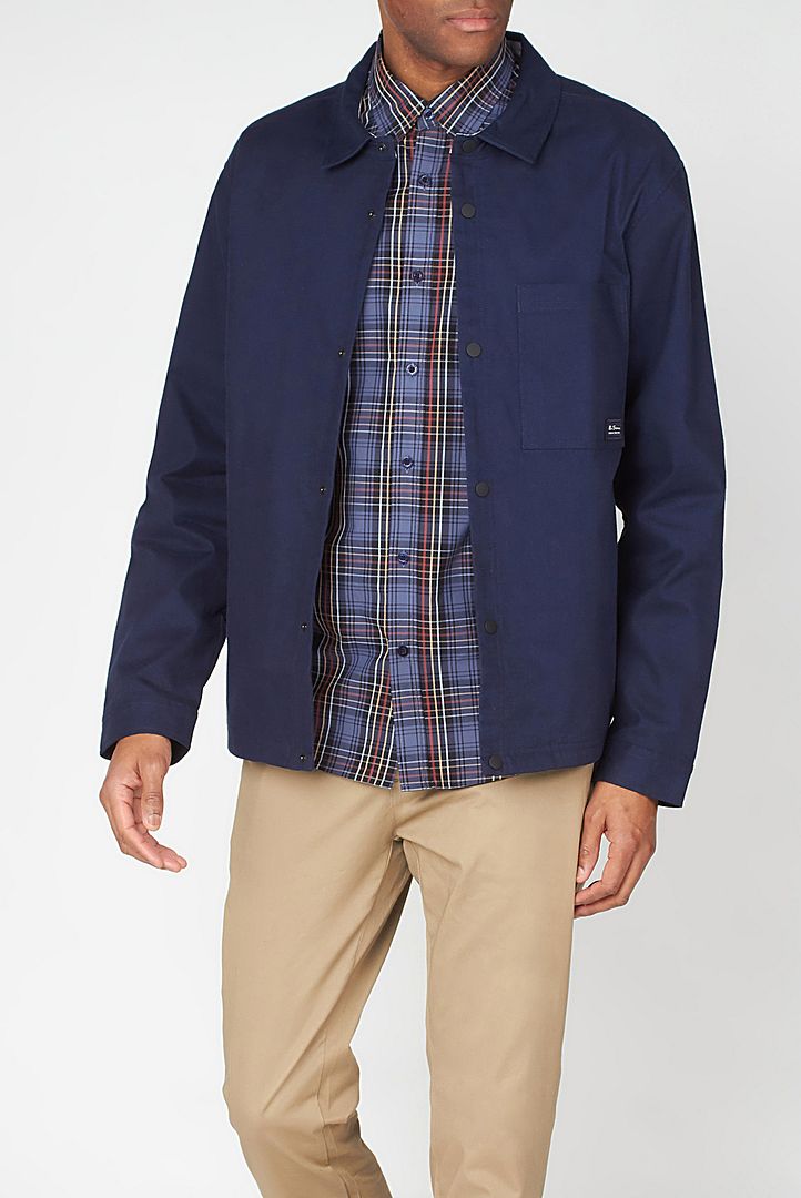 Ben Sherman Trucker Mens Navy Shirt Jacket