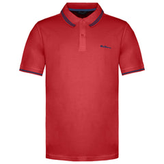 Ben Sherman Twin Tipped Mens Red Polo Shirt