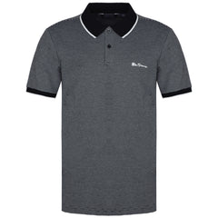 Ben Sherman Striped Mens Black/White Polo Shirt