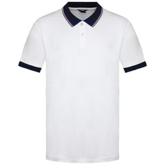 Ben Sherman Classic Stripe Collar Mens White Polo Shirt