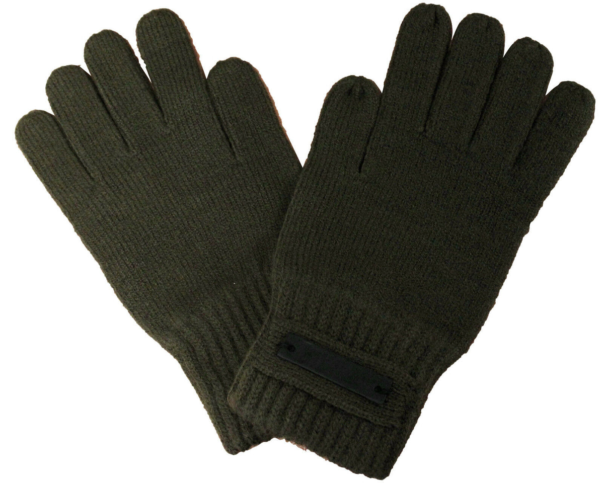 Puma Knitted Womens Khaki Gloves
