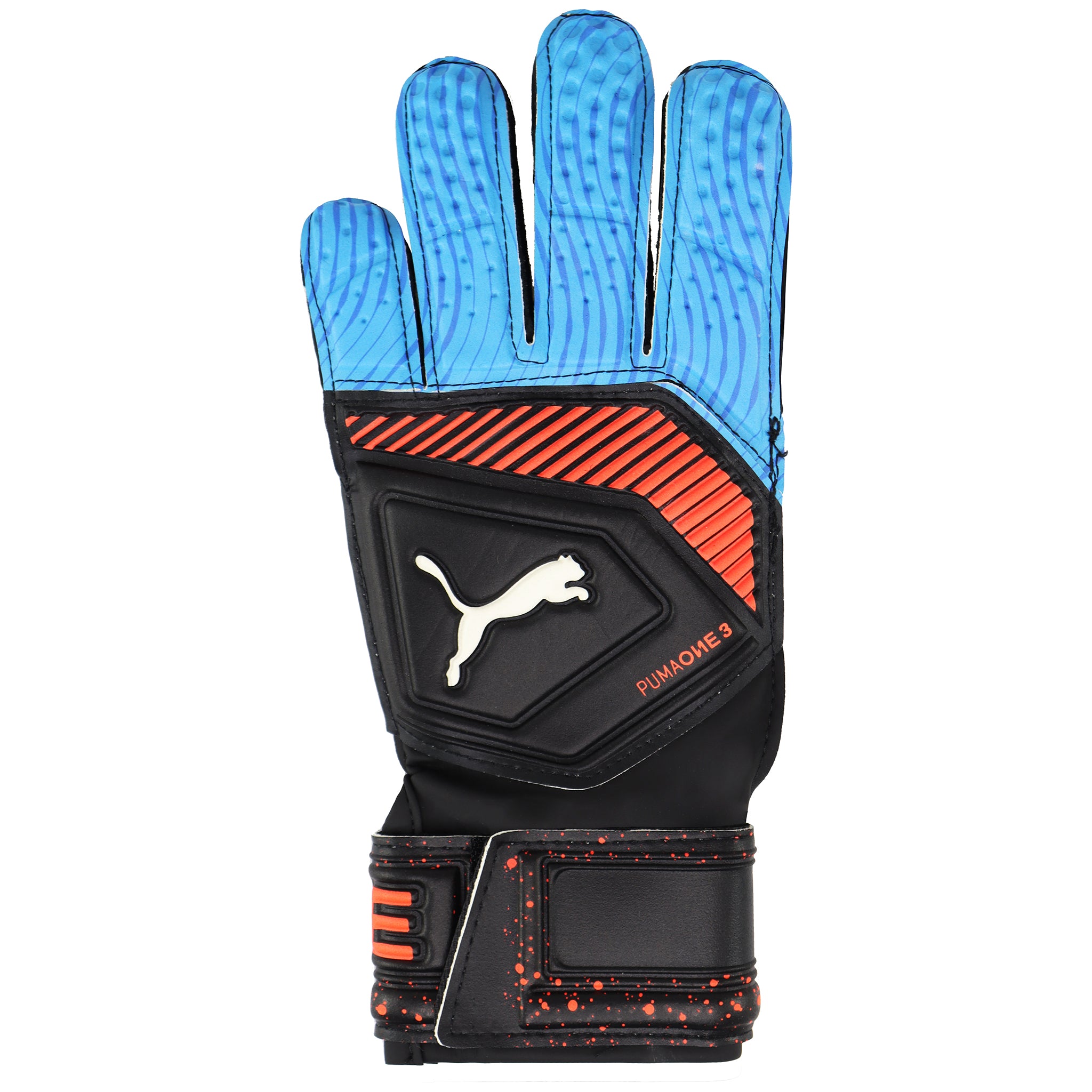 Puma One Grip 3 RC Mens Black/Blue Goalkeeper Gloves