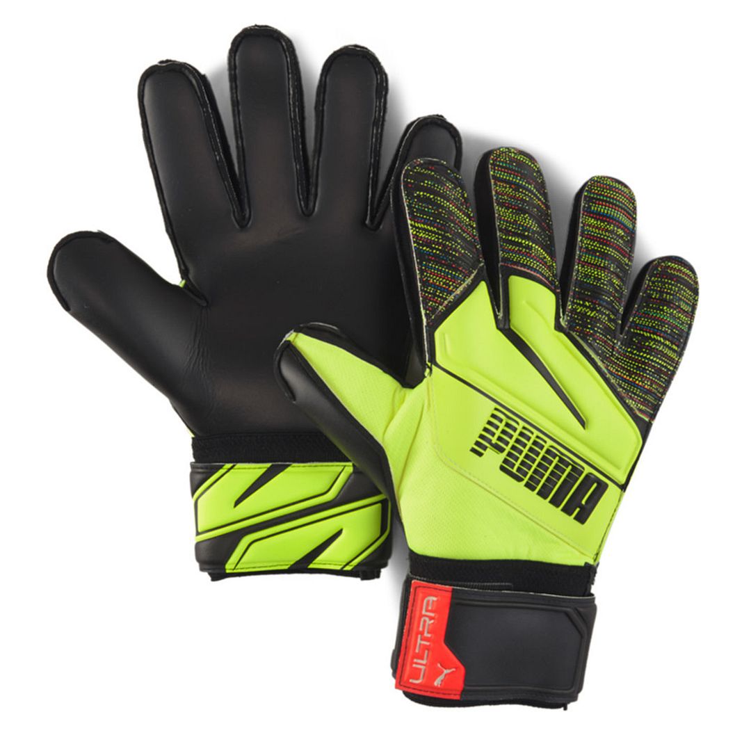 Puma Ultra Protect 2 RC Black Yellow Mens Goalkeeper Gloves