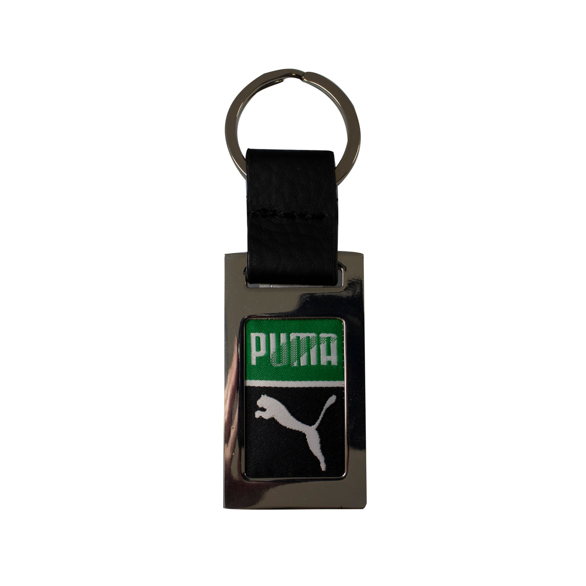 Puma Original Unisex Black Leather Strap Keyring