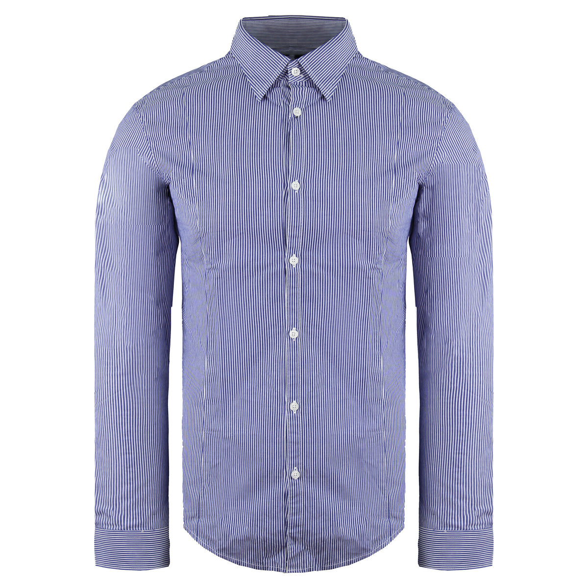 Armani Jeans Fitted Mens Blue Shirt