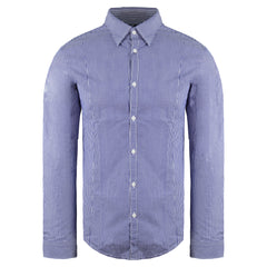 Armani Jeans Fitted Mens Blue Shirt