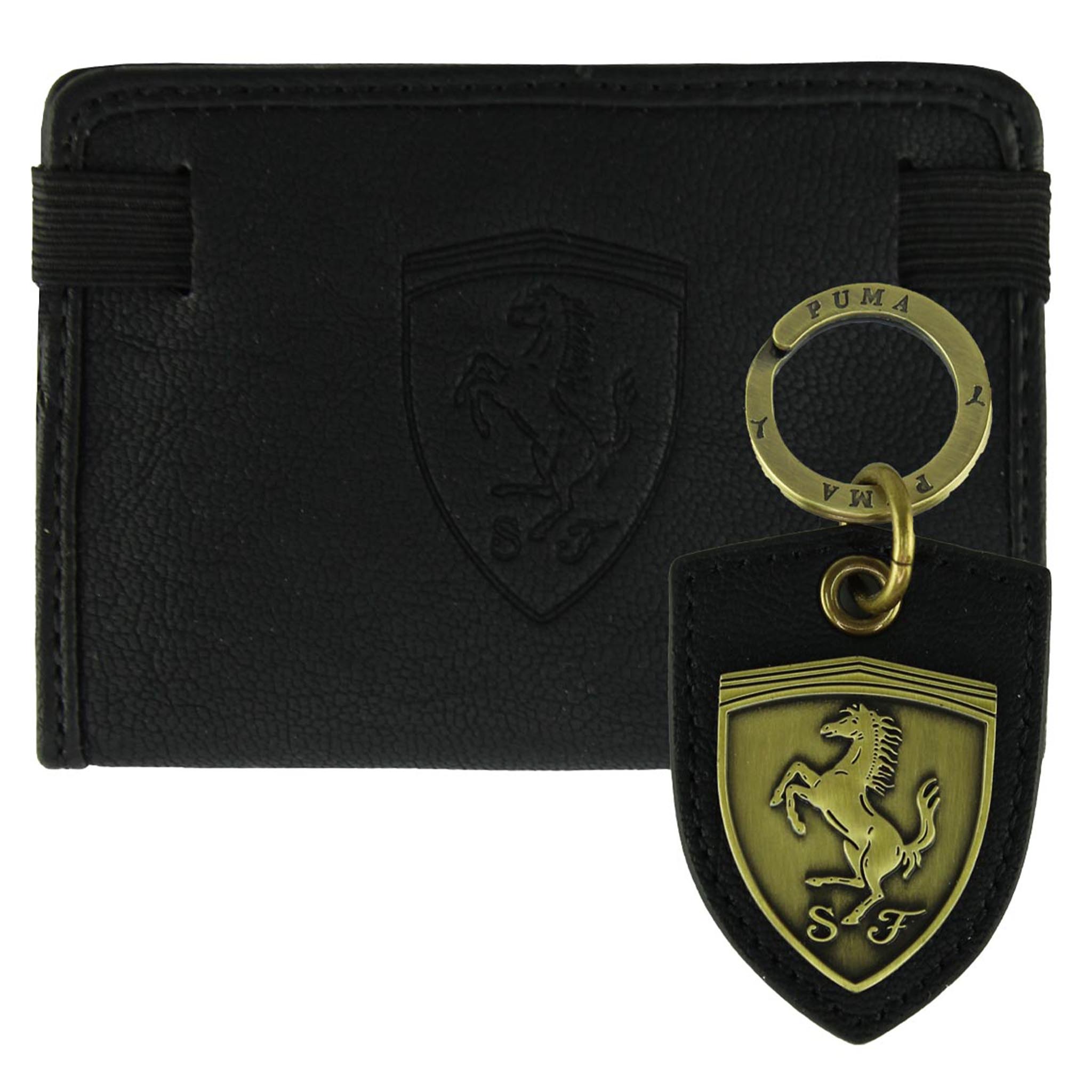 Puma Ferrari SF Keyring & Bifold Cardholder Mens Gift Set