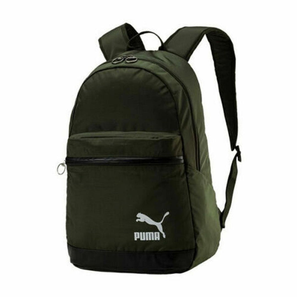 Puma Logo Mens Dark Green Backpack