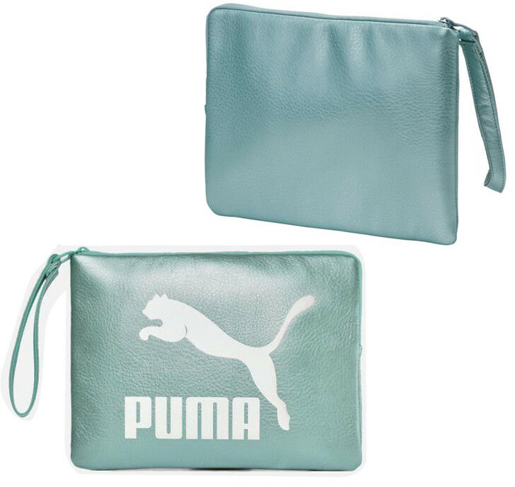 Puma Prime Metallic Aqua Clutch Bag