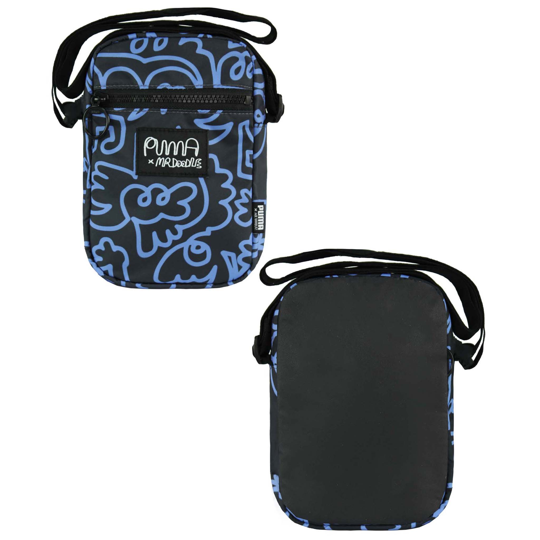 Puma x Mr. Doodle Unisex Black Blue Portable Bag