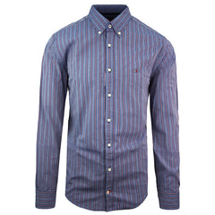 Tommy Hilfiger New York Fit Blue Long Sleeve Mens Cotton Shirt