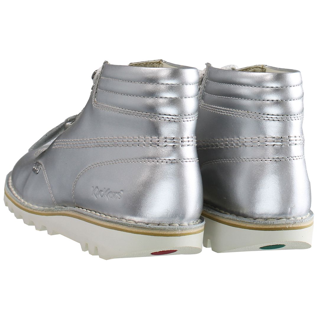 Kickers Throwback Ankle Womens Silver Boots