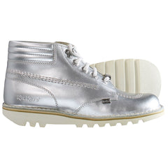 Kickers Throwback Ankle Womens Silver Boots