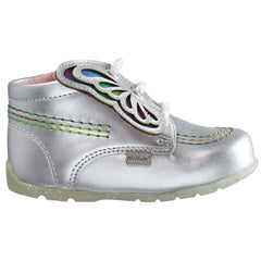 Kickers Hi Faires Kids Silver Boots