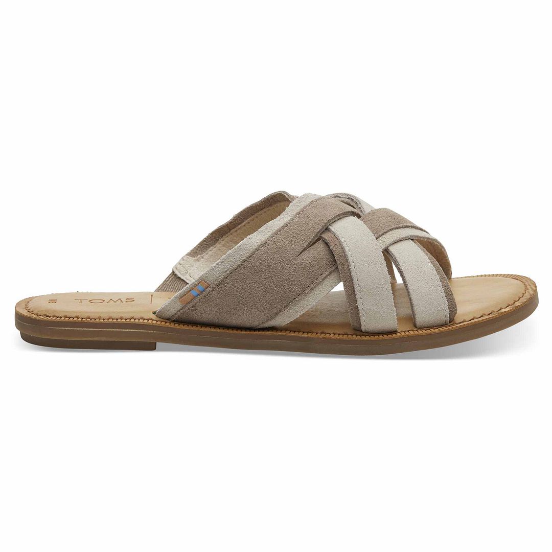 Toms Viv Womens Beige Sliders