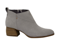 Toms Leilani Grey Block Heel Boots - Womens