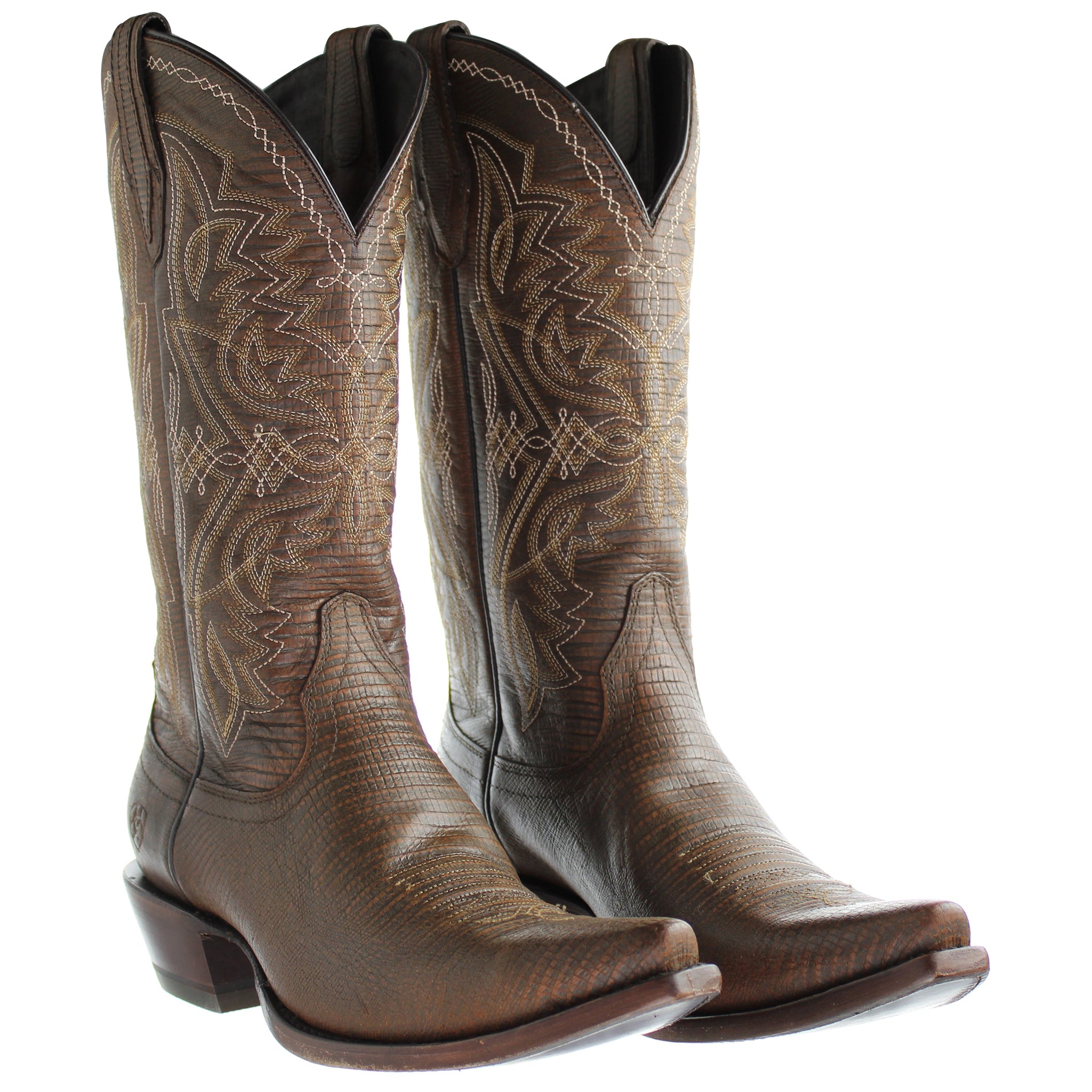 Ariat Alamar Chocolate Lizard Womens Brown Boots