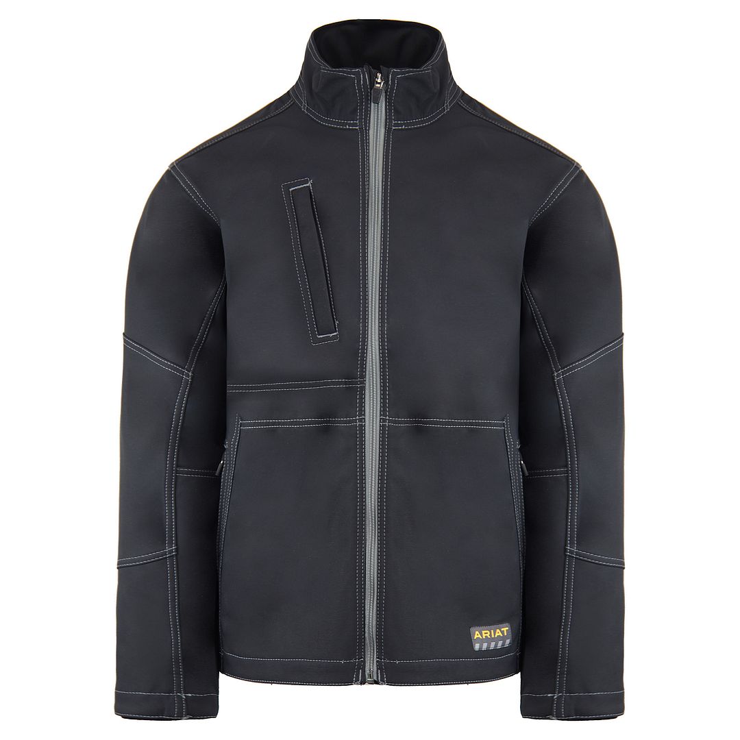 Ariat Rebar Mens Black/Silver Softshell Jacket