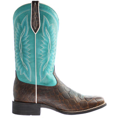 Ariat Qucikdraw Legacy Womens Brown/Blue Boots