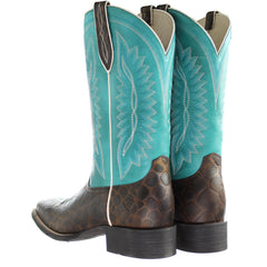 Ariat Qucikdraw Legacy Womens Brown/Blue Boots