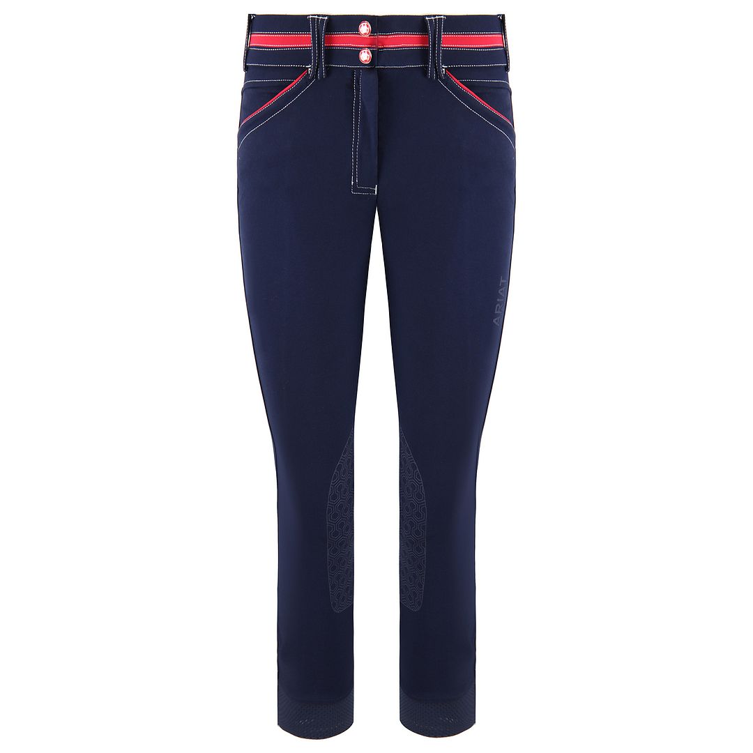 Ariat Heritage Elite Grip Knee Patch Womens Dark Blue Breech