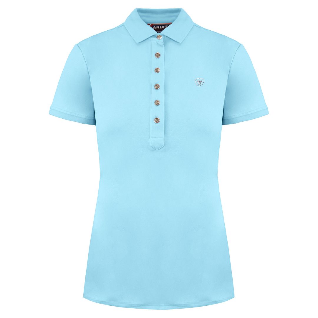 Ariat Prix 2.0 Womens Light Blue Polo Shirt