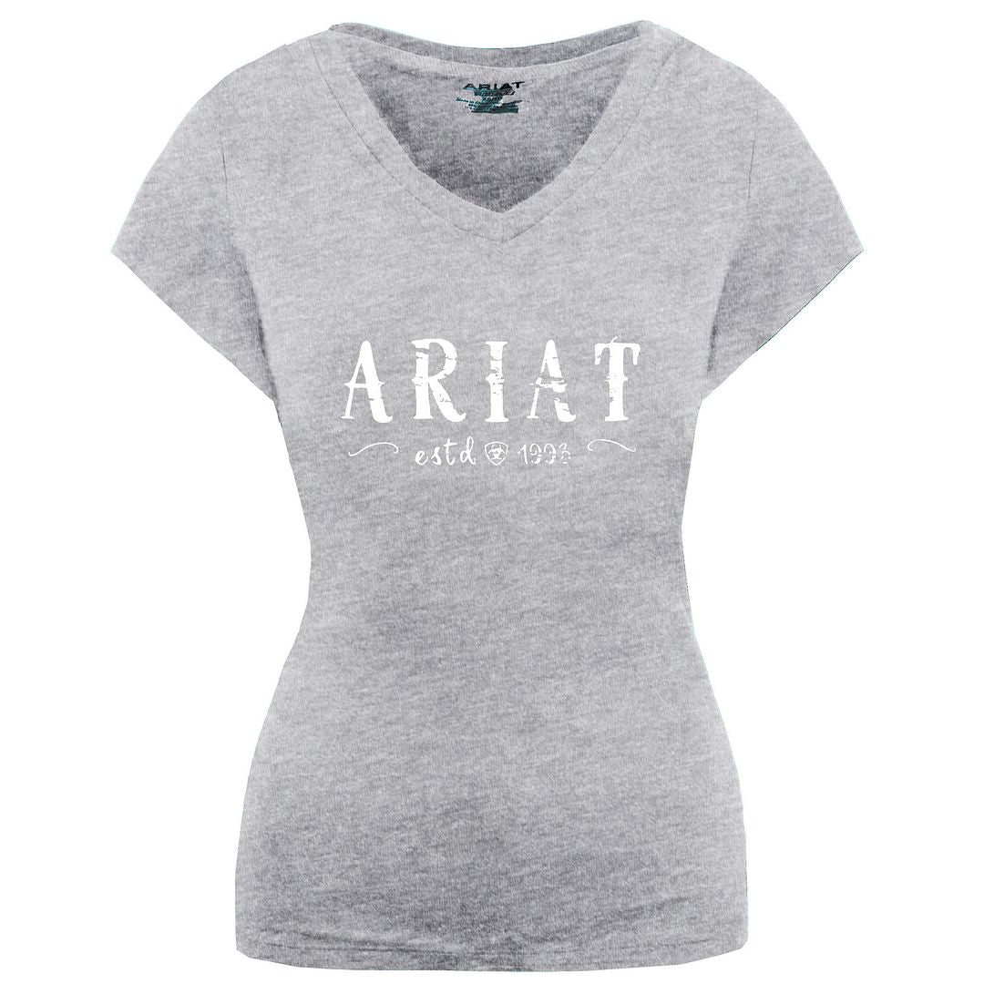 Ariat Logo Womens Light Grey T-Shirt