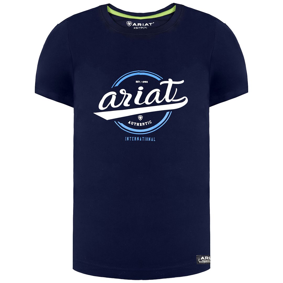 Ariat Logo Kids Navy Blue T-Shirt