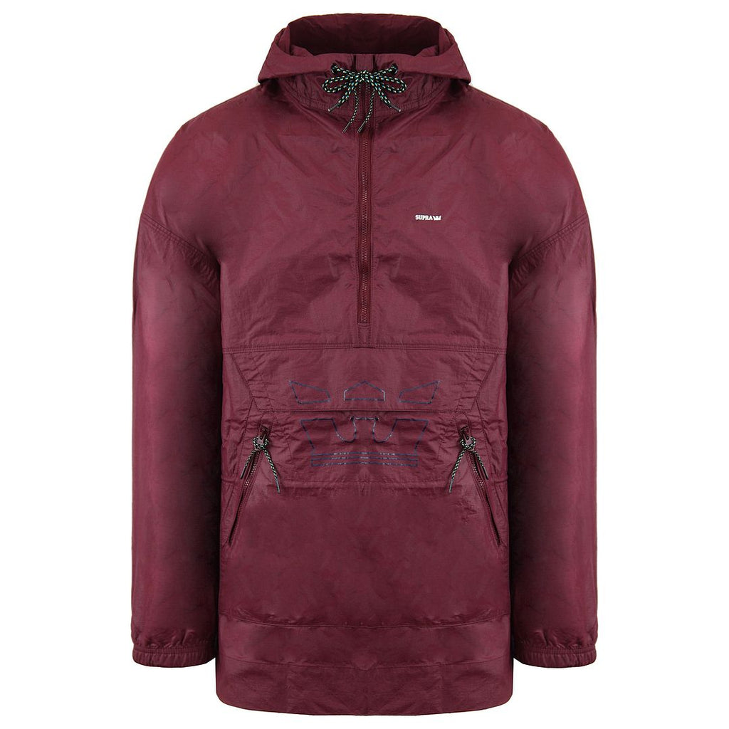 Supra Mens Old Street Burgundy Anorak Jacket