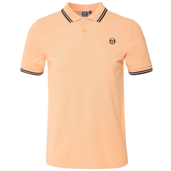 Sergio Tacchini Iconic Stripe Mens Peach/Black Polo Shirt