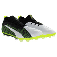 Puma One 5.2 HG Mens White/Green Football Boots