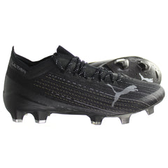 Puma Ultra 1.1 GF/AG Black Textile Mens Lace Up Football Boots 106044 02