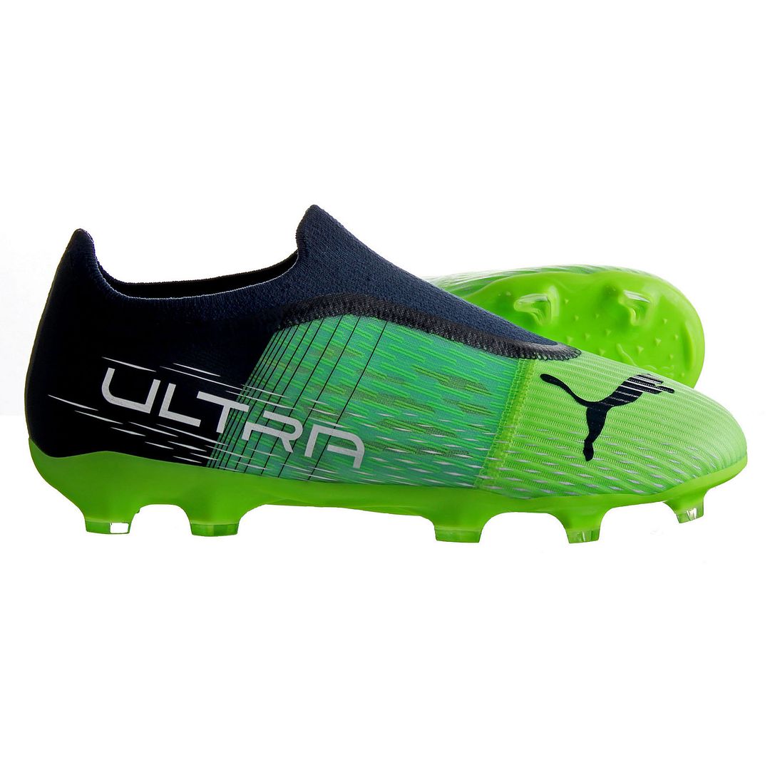 Puma Ultra 3.3 FG/AG Green Kids Football Boots