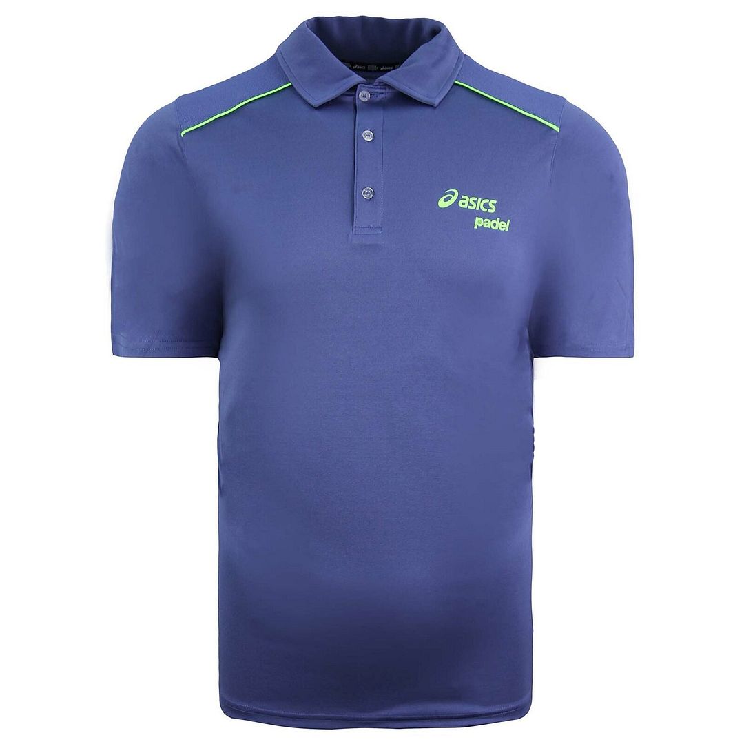 Asics Motion Dry Padel Mens Blue Polo Shirt